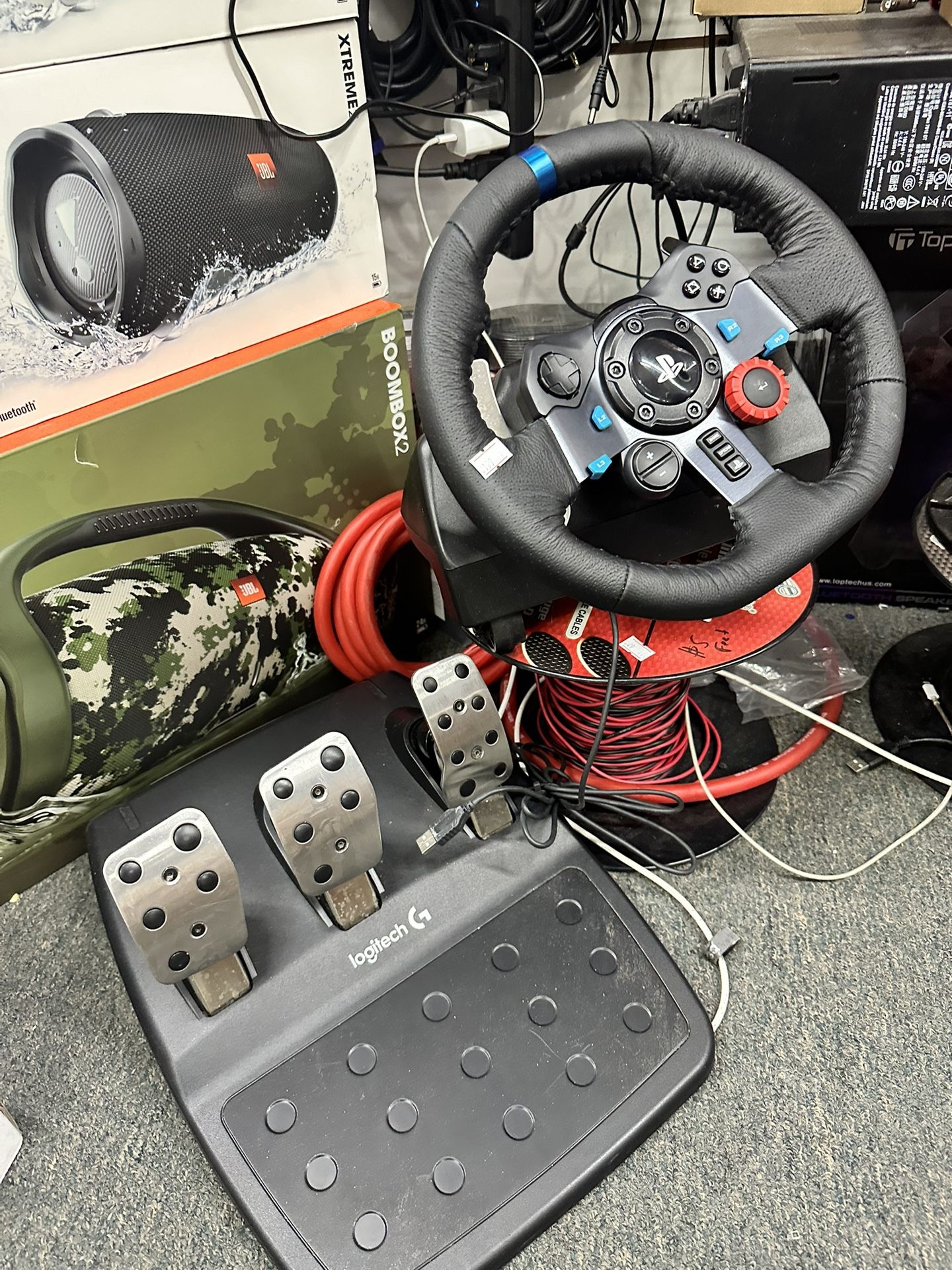 Set. Gaming. Wheel. Simulator 