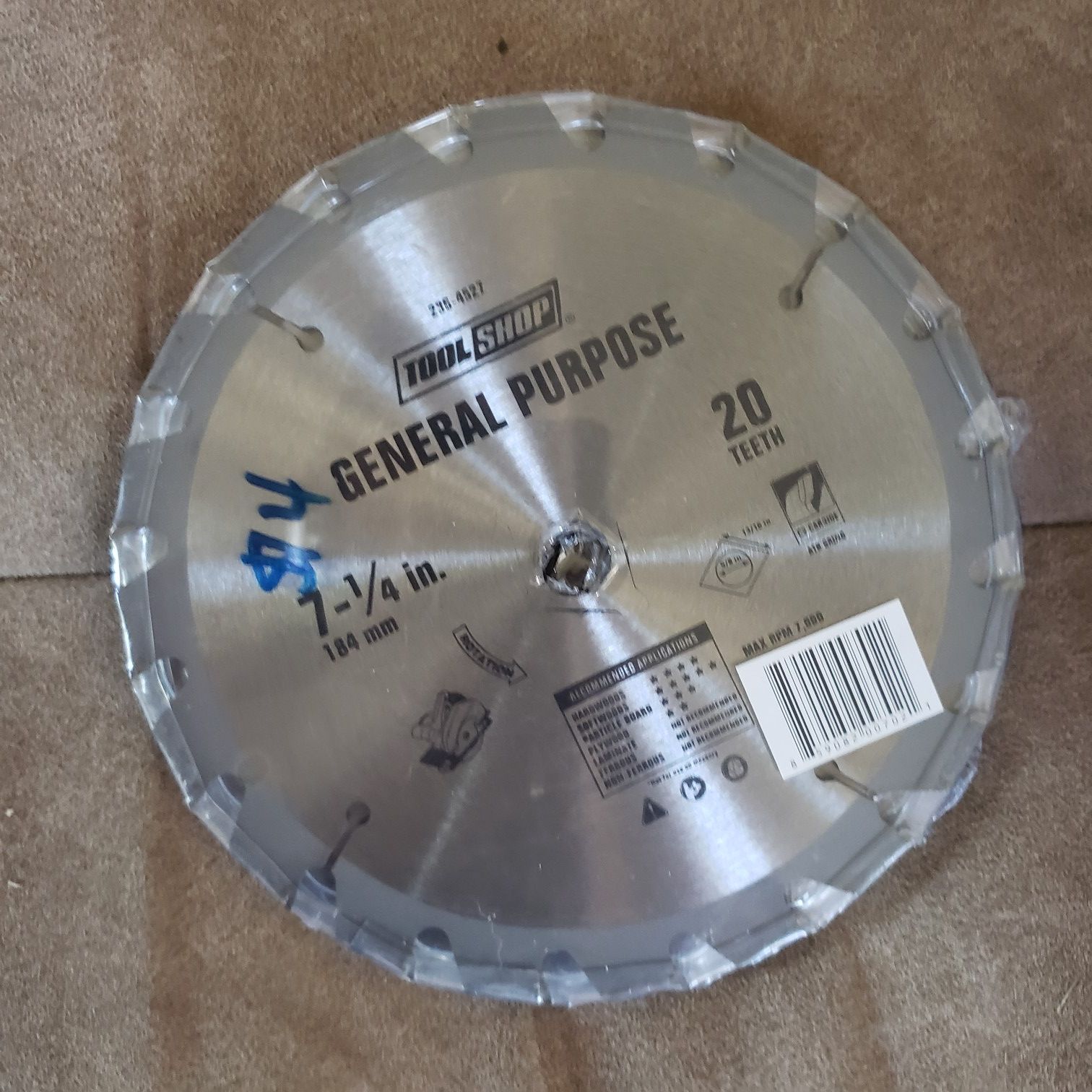 7 1/4 Saw blade for general purpose use