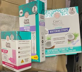 Guru Nanda Hypoallergenic Night Tape & Teeth Whitening strips & Whitening Gel Pens