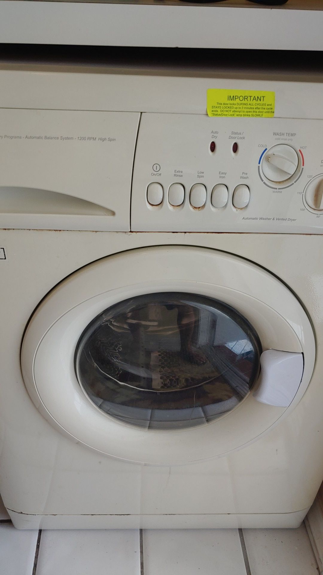 Italian washer/dryer combo
