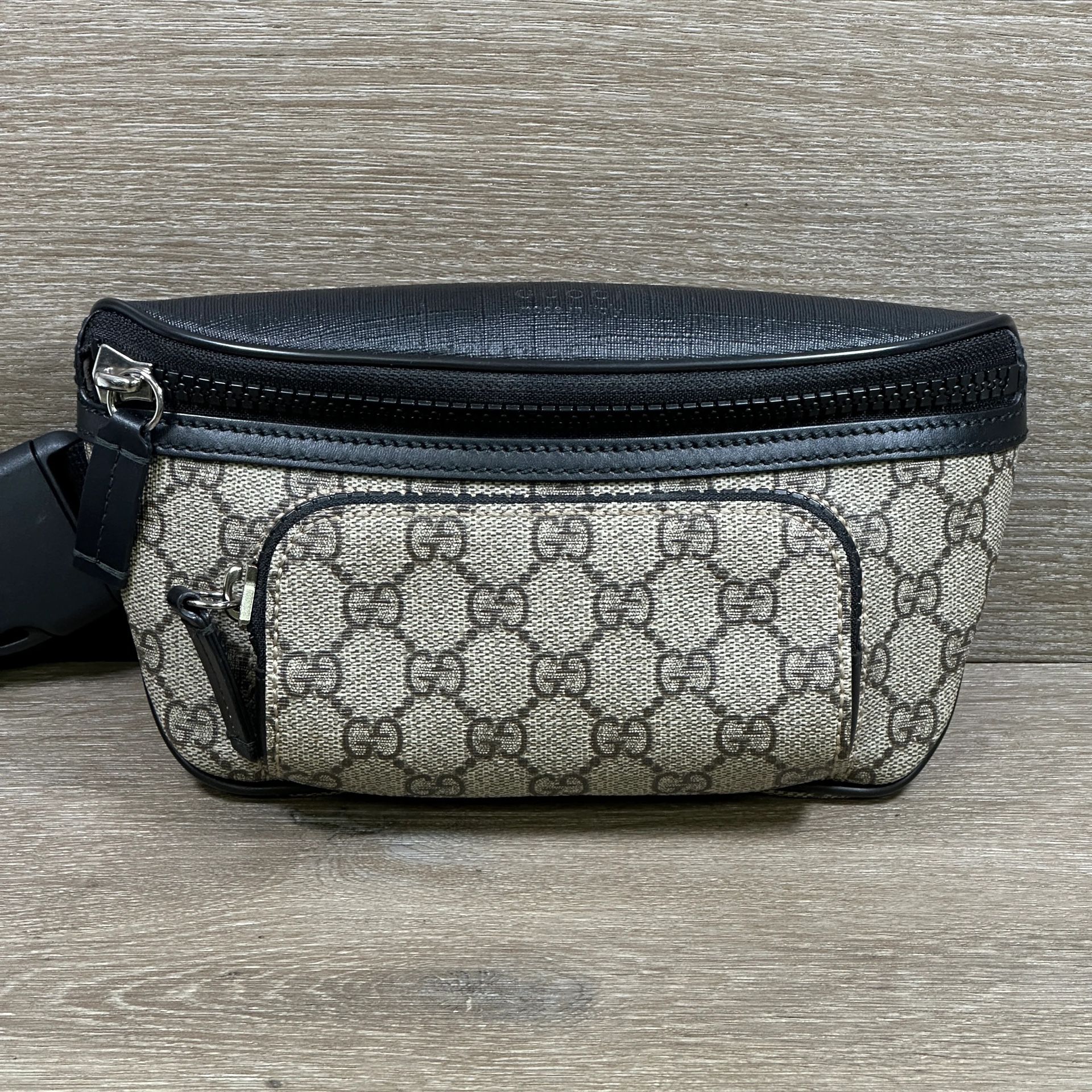 Gucci GG Supreme Gucci GG Belt Bag Medium Beige/Black Canvas/Leather