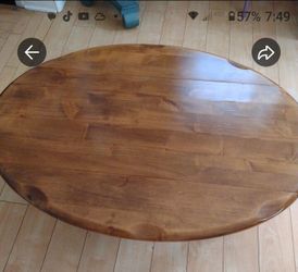 Vintage Oval Solid Wood Table Top