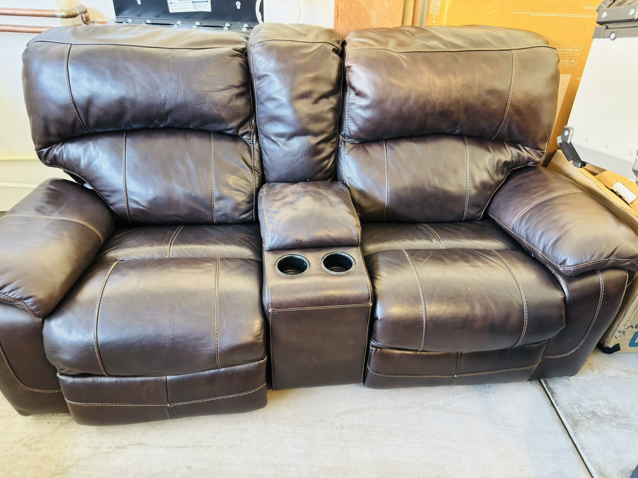 Electric Leather Recliner Sofa