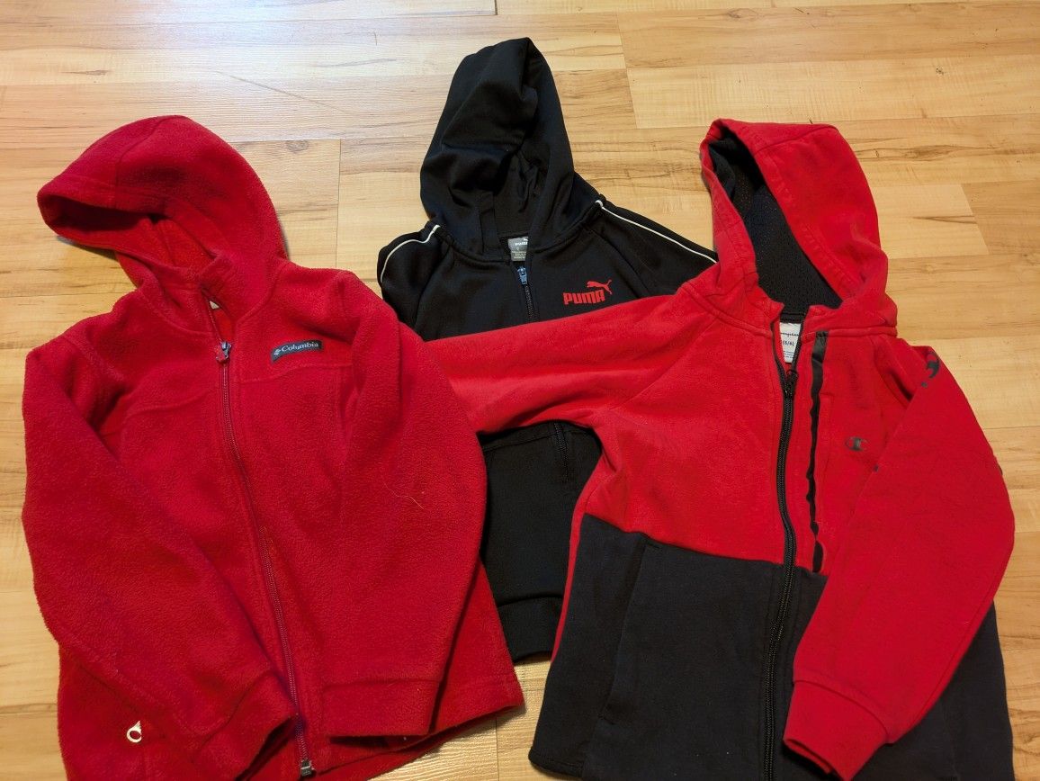 Kids Size 6 - Puma, Columbia, Champion Zip Ups