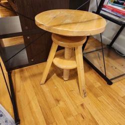 Cool Solid Wood Swivel Stool 