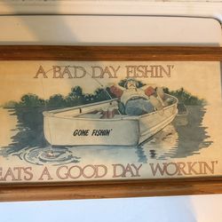 Framed fishing picture