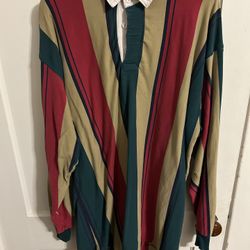 Vintage Color-Blocked Rugby Shirt