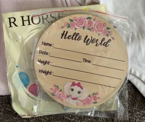 Baby girl birth welcome sign