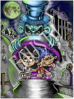 DISNEY HAUNTED MANSION (Original Art) PRINT by FAUST