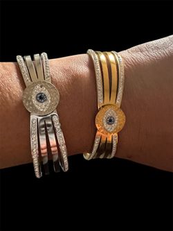 Stainless Steel. Gold Plated Evil Eye To Keep All Evil Eye Away  Bracelet $20 Each