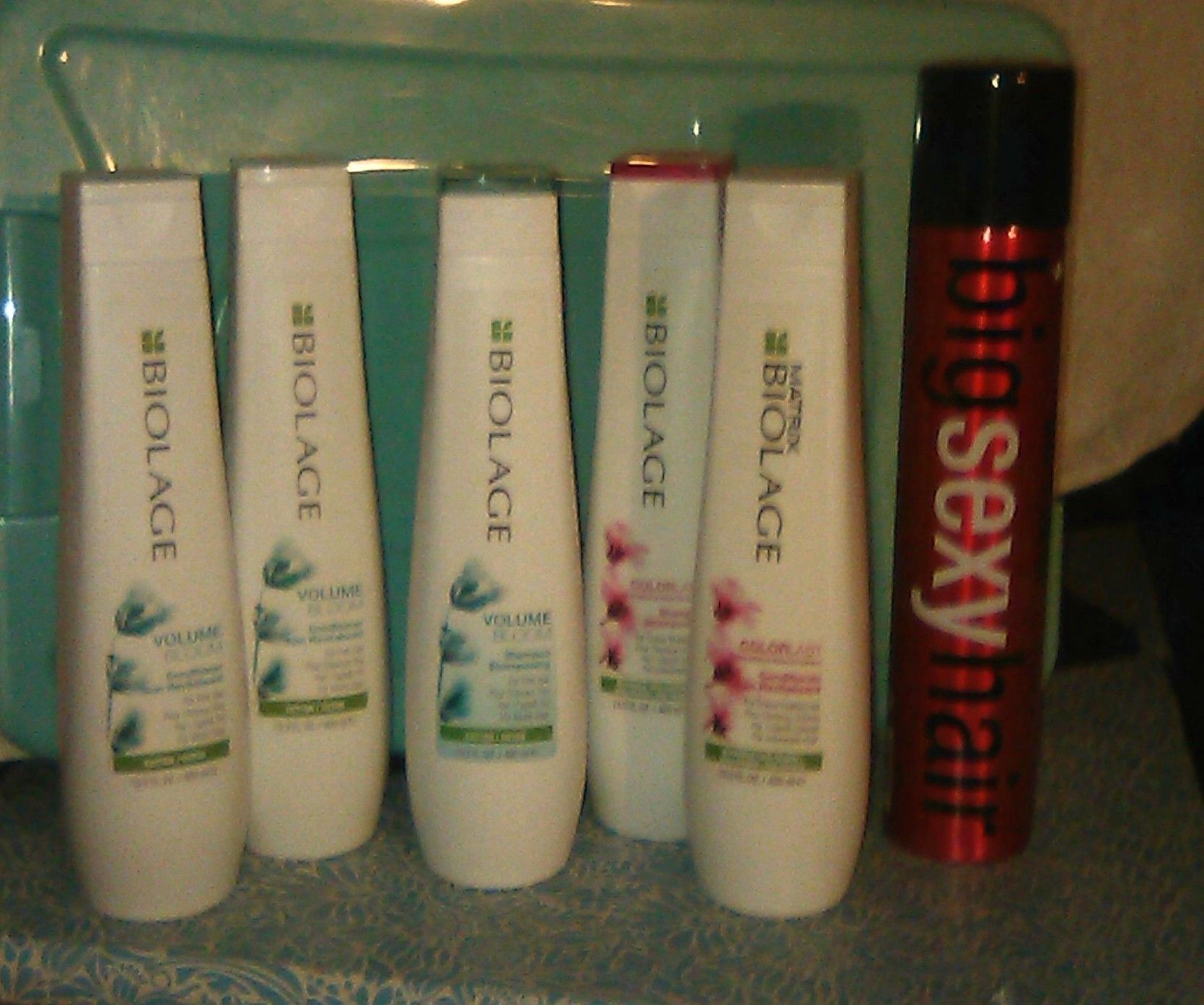 Biolage shampoos and conditioners and 1 big sexy hair spray!!