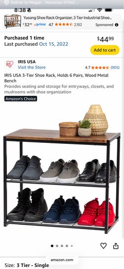Shoe rack - wood and metal