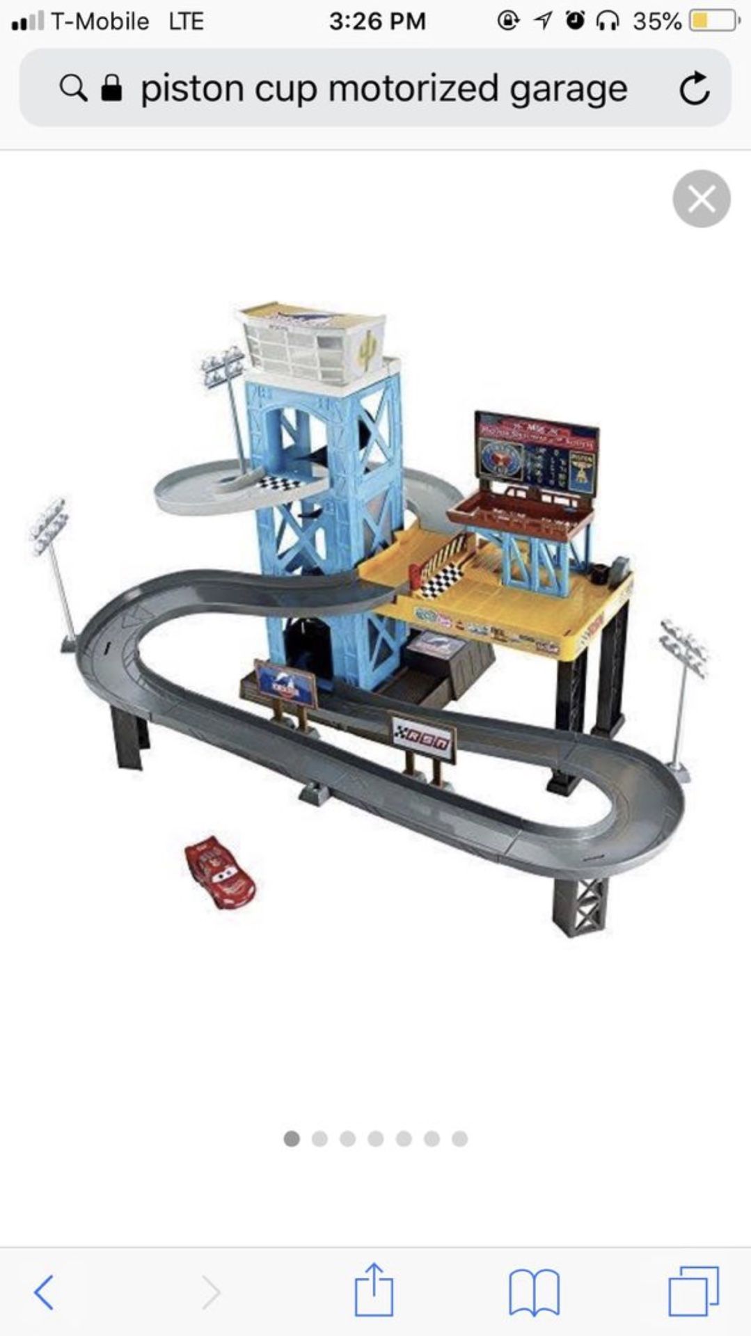 Piston cup motorized garage