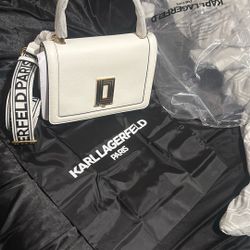 White Karl Lagerfeld Purse