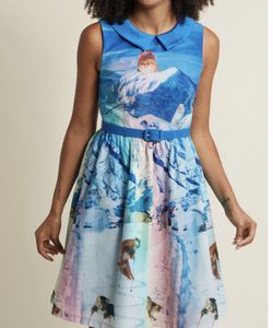 ModCloth blue cat dress large