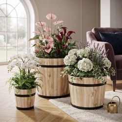 Wooden Planter Box Set