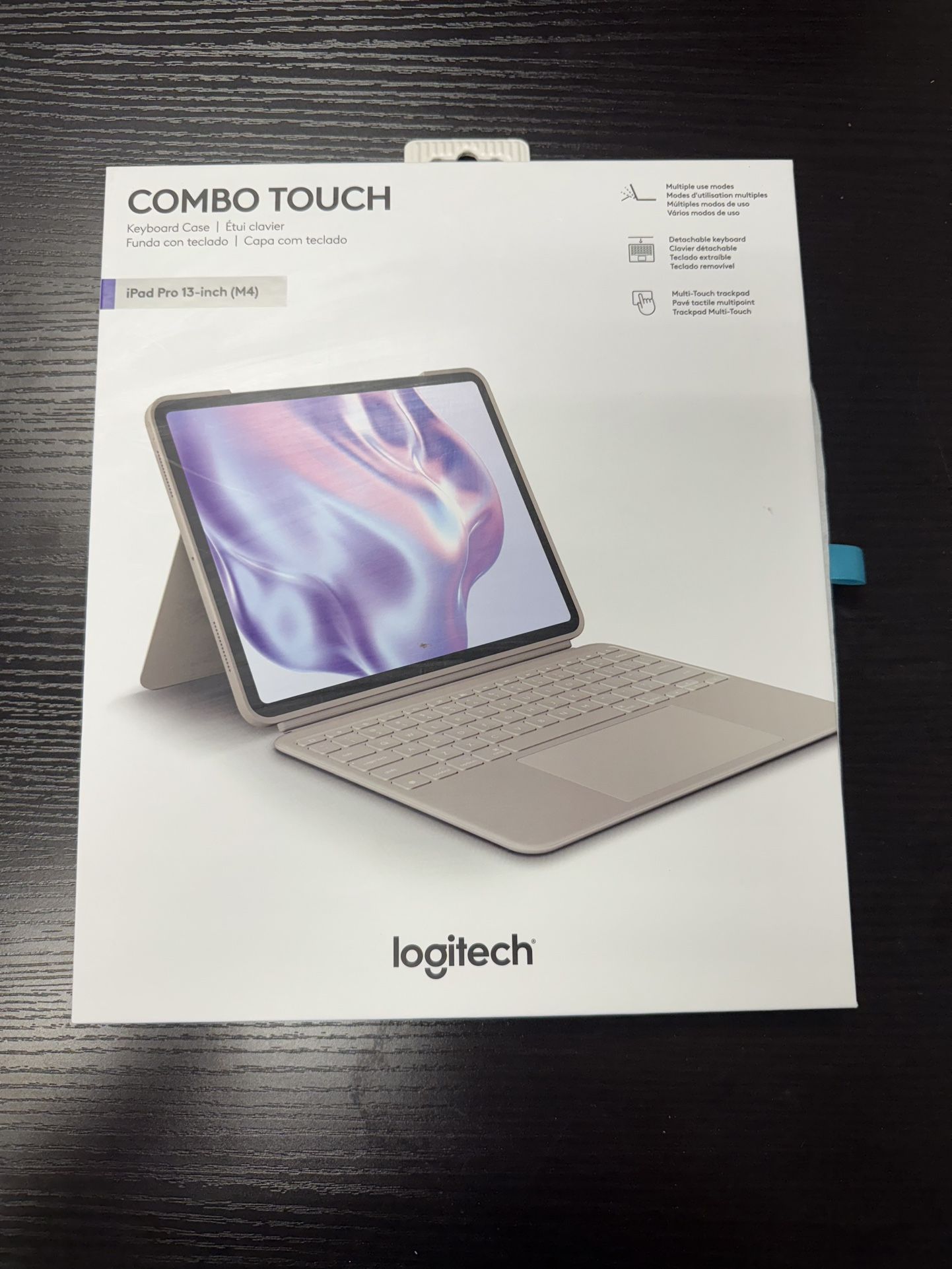 Logitech - Combo Touch for iPad Pro 13-inch (Latest Model)(M4 chip) Keyboard Case with Detachable Keyboard and Trackpad - Sand