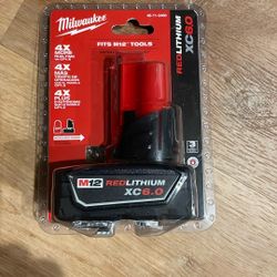 Milwaukee 48-11-2460 M12 REDLITHIUM XC6.0 Extended Capacity Battery Pack