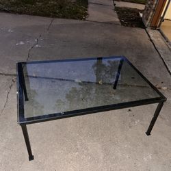 Glass coffee table