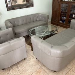 Couch artificial Leather 2x79/33- 1x40/33
