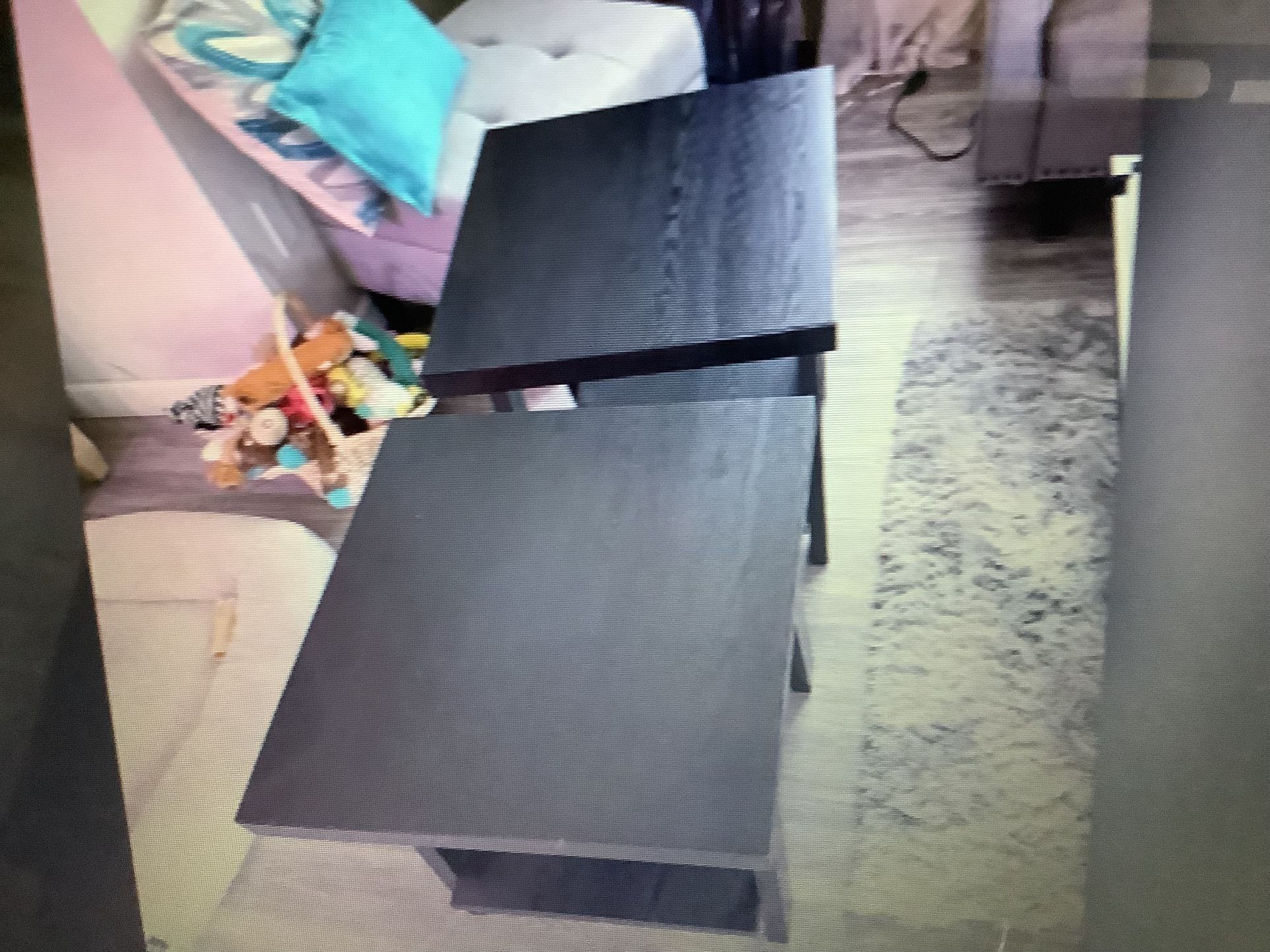 Two End Tables And One Coffee Table.