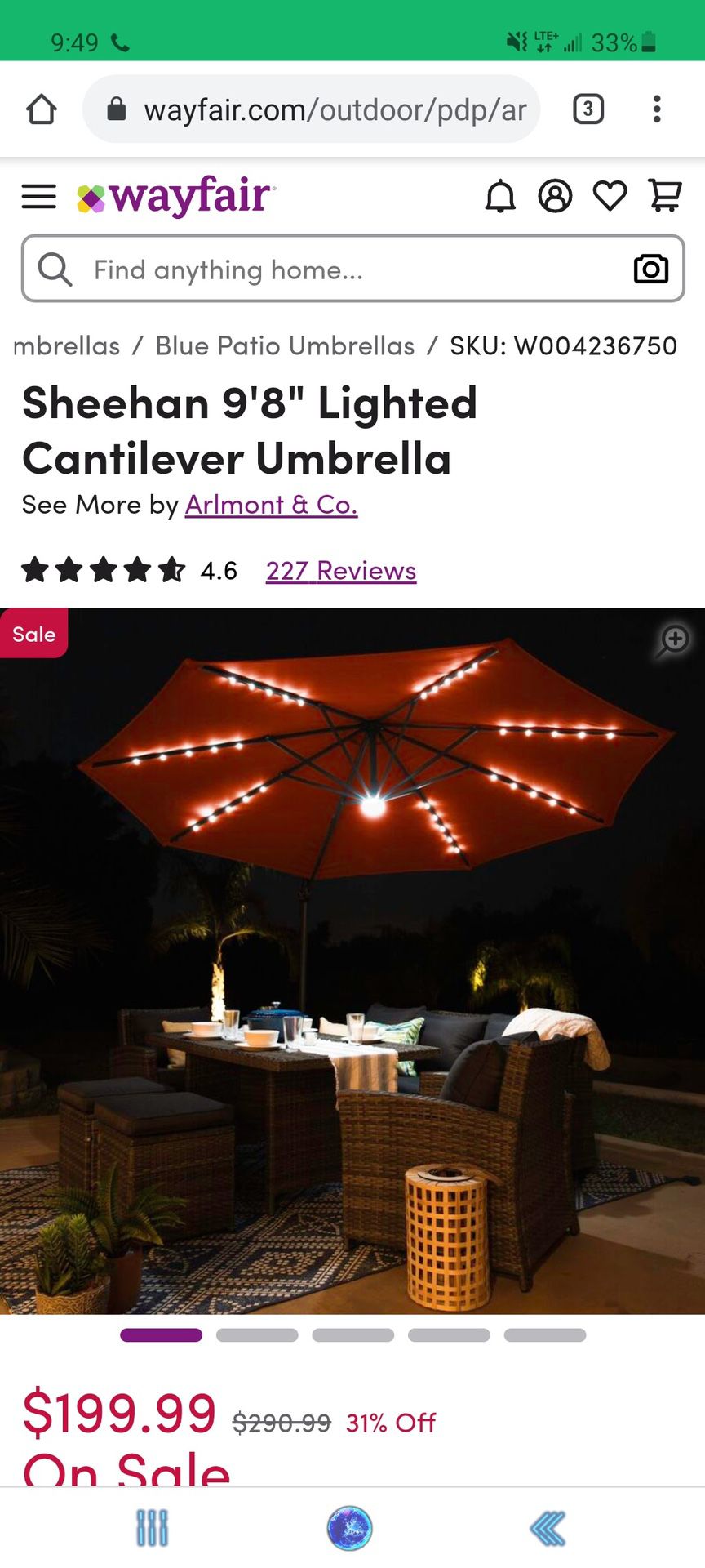 LED Cantilever Umbrella 