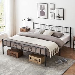 King Bed Frame + Mattress – Gently Used