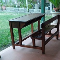 Antique French school desk 