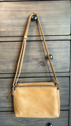 Margot Genuine Leather Crossbody Purse Tan