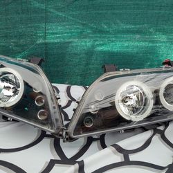 1(contact info removed) Black Dual Halo Projector Headlights For BMW E39 5-Series 528i/540i