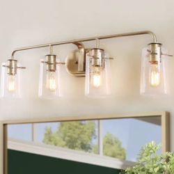 31 in Gold Vanity Light for Bathroom