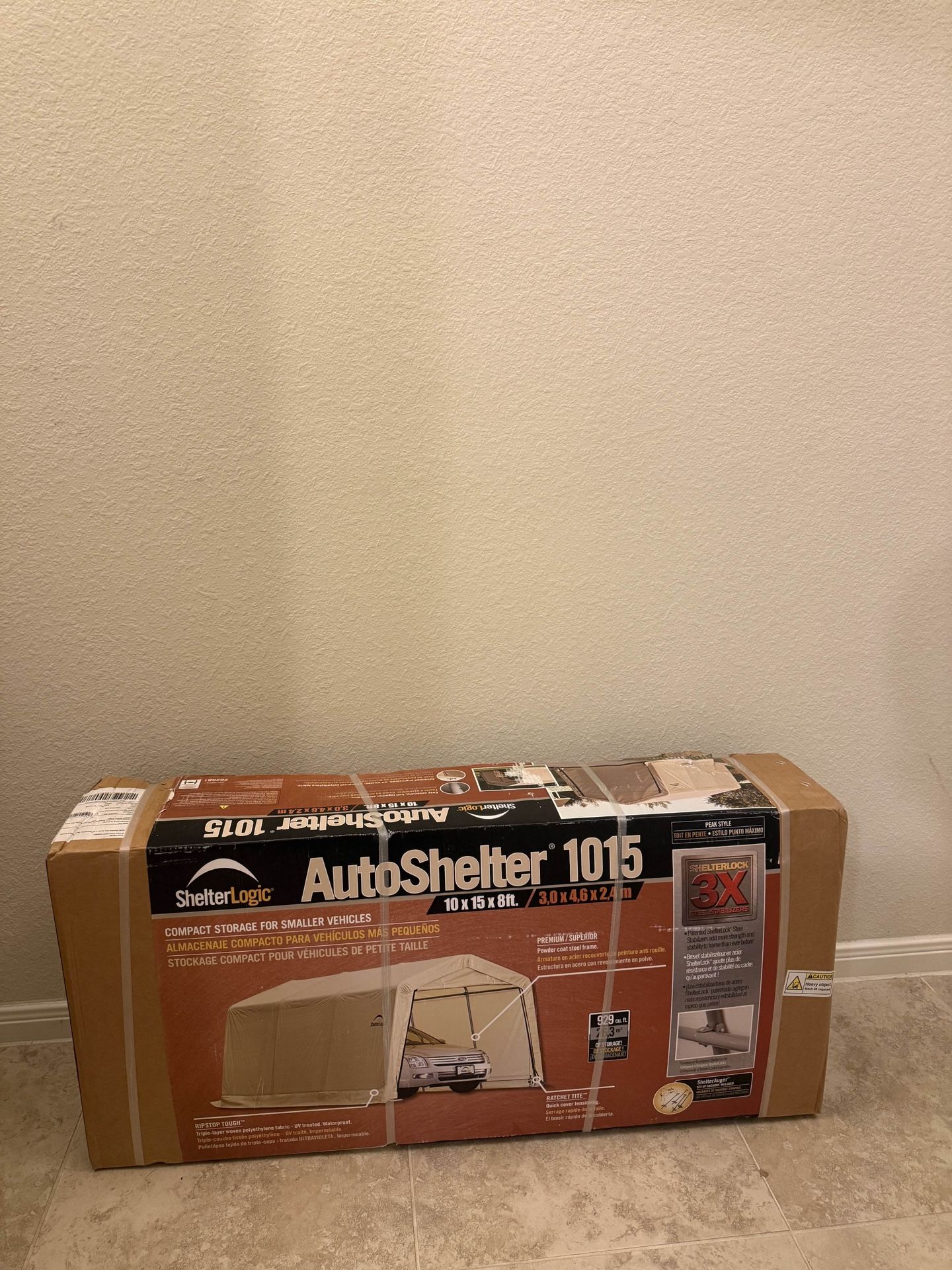 ShelterLogic 10' x 15' x 8' Peak Style Roof Instant Garage Carport Car Canopy NEW