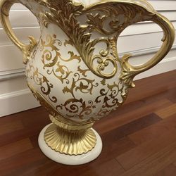 White And Gold Vase