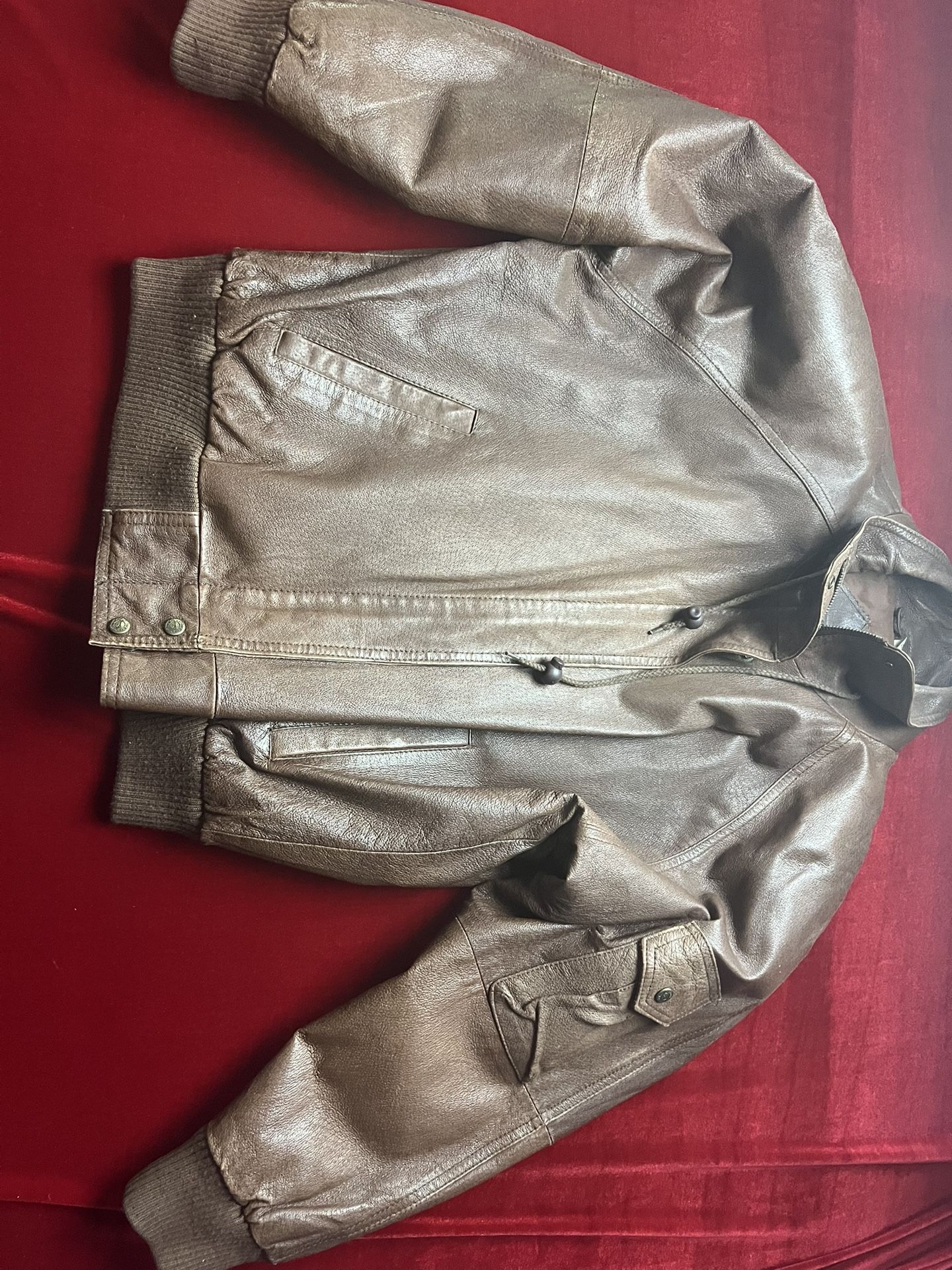 Copper Key Men’s Leather Bomber Jacket