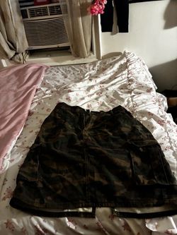 Camo Cargo Mini Skirt
