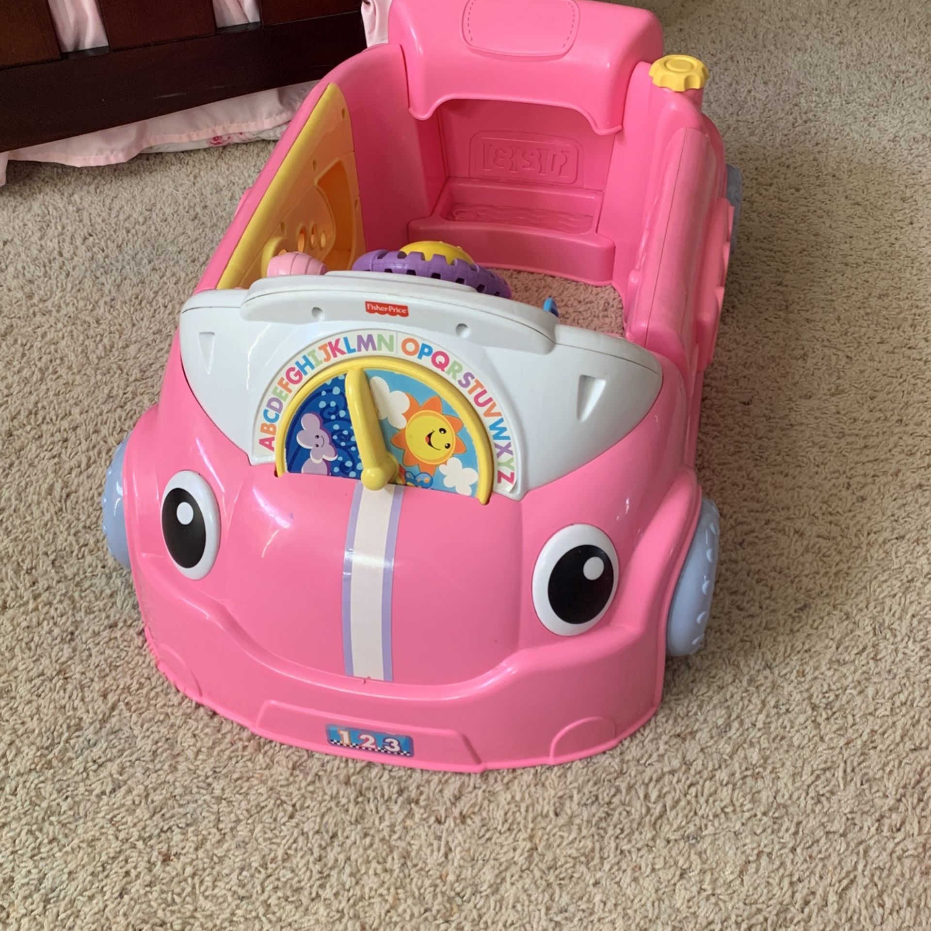 Fisher Price Crawl Around Pink Car 