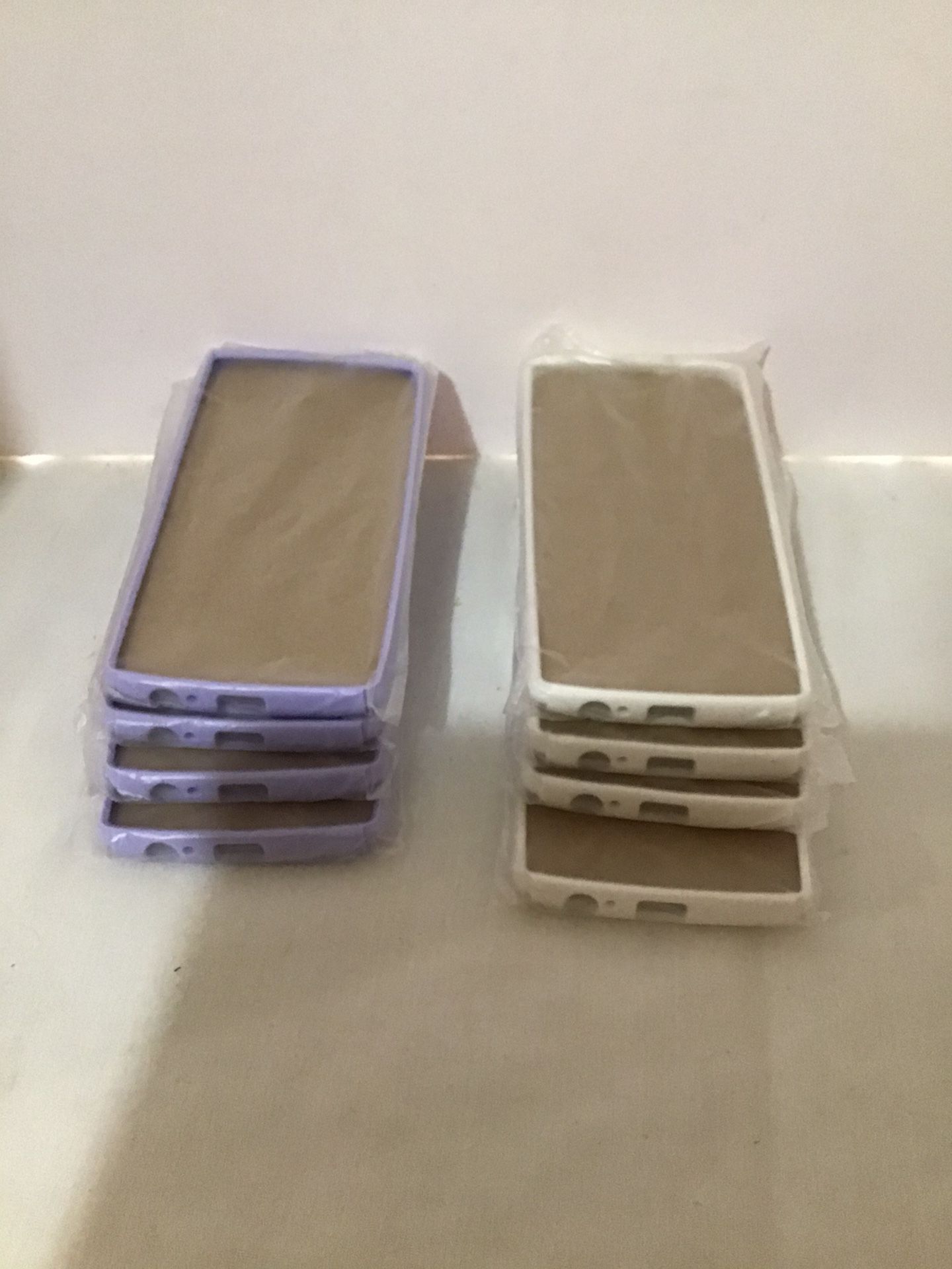Wholesale Lot of Eight LG G8 Thin Q Cell Phone Covers 4 white & 4 Lavender