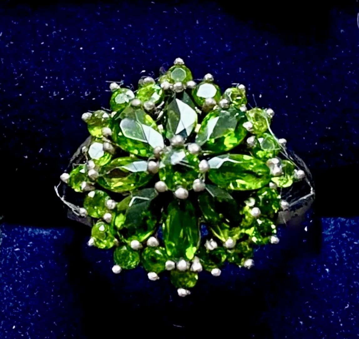 Stauer Zelena Green Chrome Diopside Sterling Silver Ring