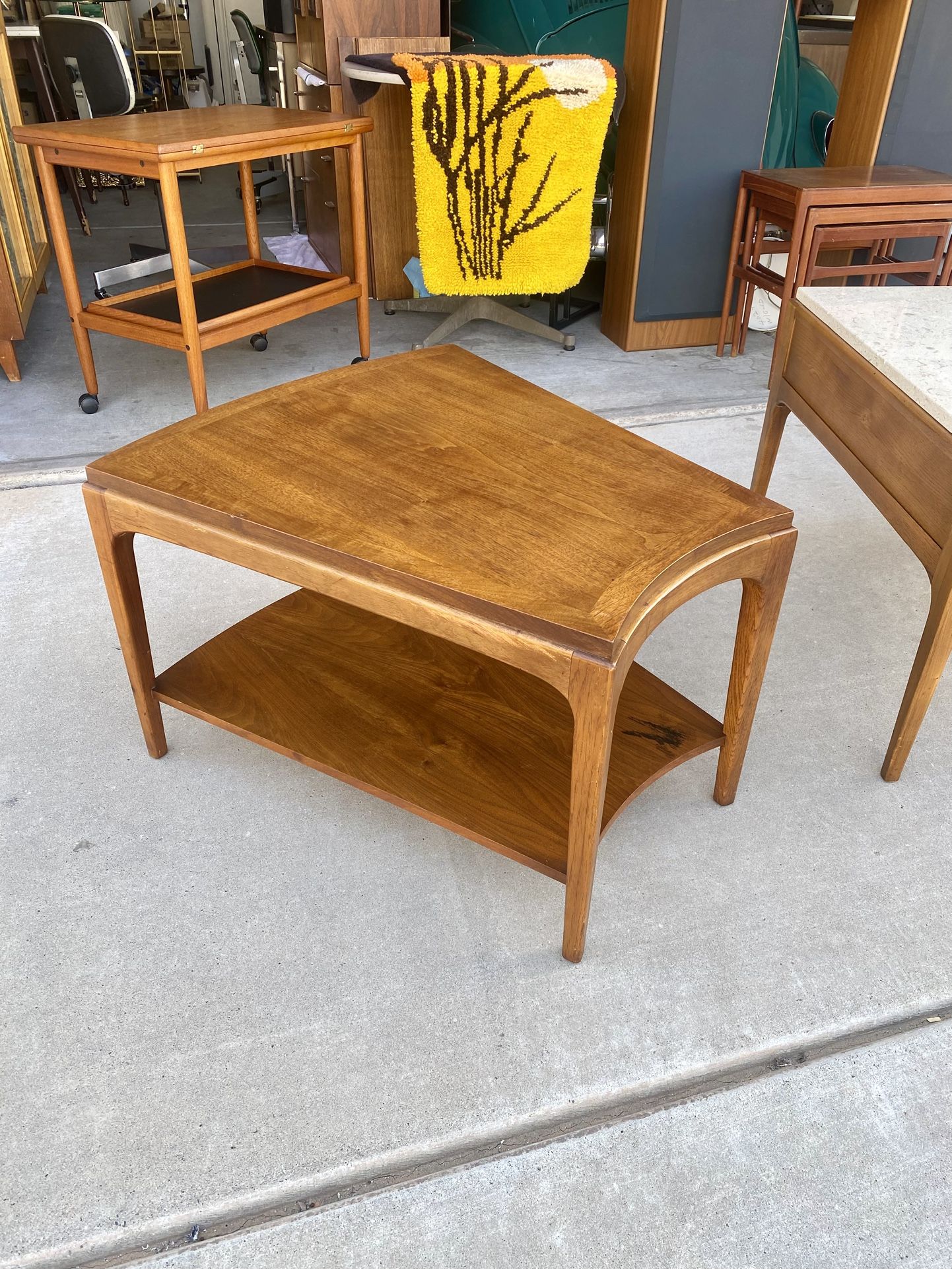 Mid-century modern Lane wedge end table