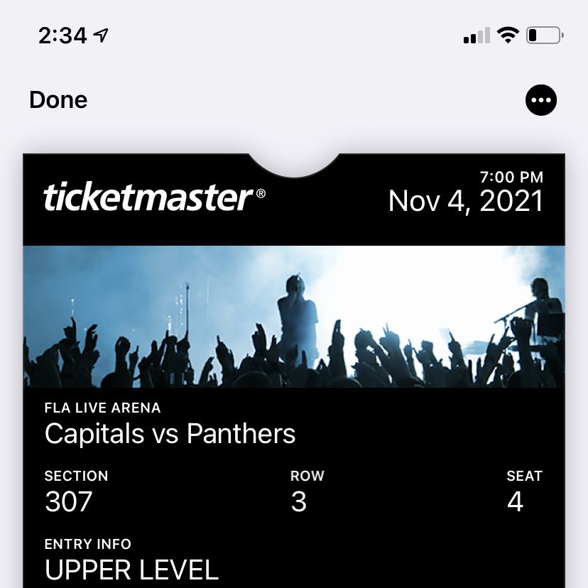 Florida Panthers Vs Washington Capitals November 4