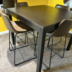 4 Seater High Top Table W/ Chairs