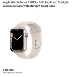 White Apple Watch Series 7