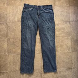 Levi's 505 Men's Original Fit Jeans 32x30, Straight Button Fly, Dark Wash Denim