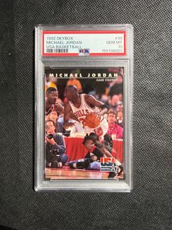 1992 SKYBOX USA BASKETBALL #39 MICHAEL JORDAN PSA 10 GEM MINT BULLS HOF