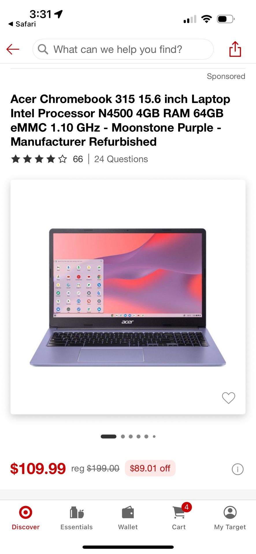 Acer chromebook 15.6in Laptop