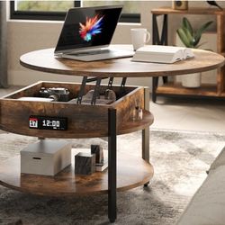 Round Coffee Table With Lift Top