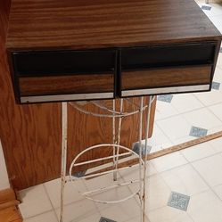 Retro wooden VHS storage cabinet