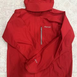 New w/o tag Men Marmot Minimalist Pro Gore-Tex rain shell/hardshell jacket XL - Red Star