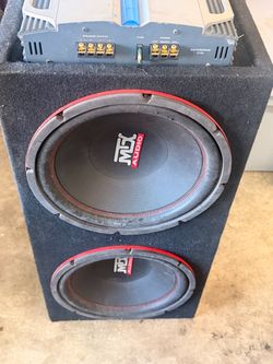 MTX dual 12 inches Speaker with Amp ( works)