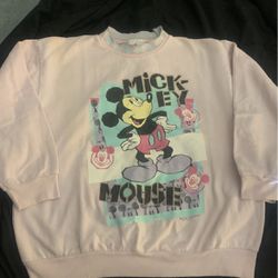 Vintage 80’s Mickey Mouse mock turtle neck sweatshirt